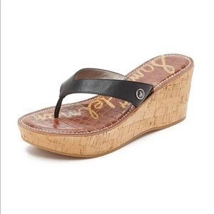 Sam Edelman Romy Black Leather Wedge 8.5
